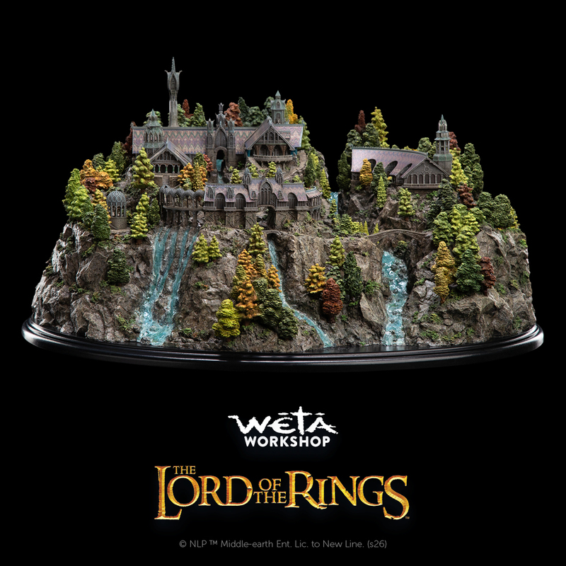 Weta Domestic Agent the Lord of the Rings Series Elven King's City Rivendell Scene Limited Edition with Painting