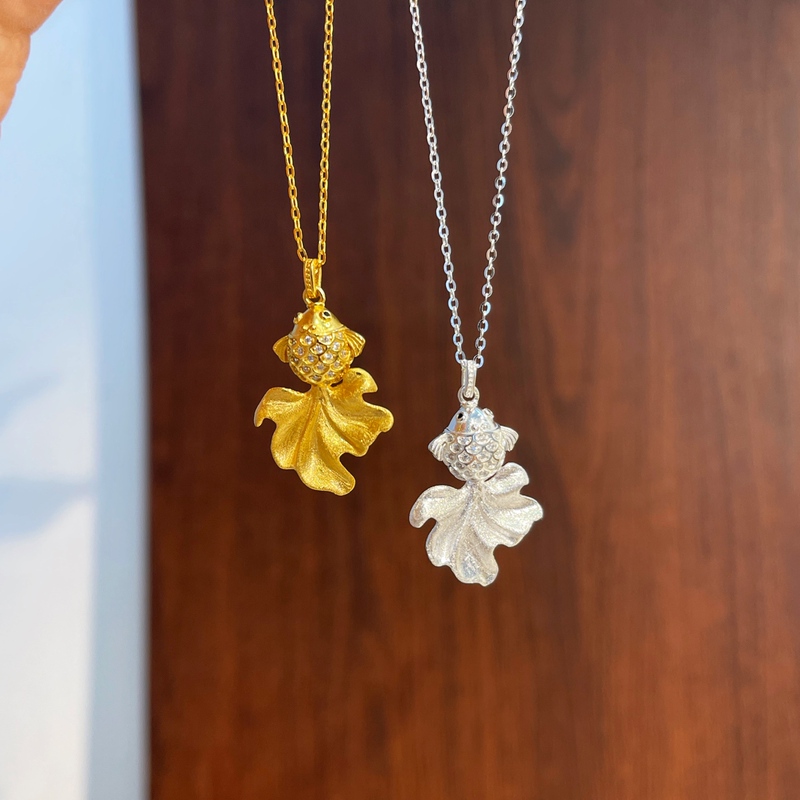 [Celebrity Style] Silver Dream Happy Event Fish Joy Series Koi Goldfish S925 Sterling Silver Necklace 520 Gift