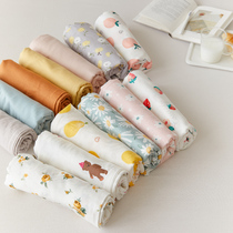 Class A child pure cotton double layer yarn printed sheet Cartoon small bear pattern All cotton pro-skin gauze Single double bed single