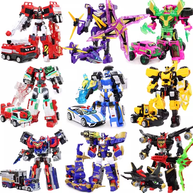 Dazzling Card Fighter Authentic Toy Car Transformation Mecha Black Gold Version Super Dazzling Electric King Fission Knight Black Iron God of War