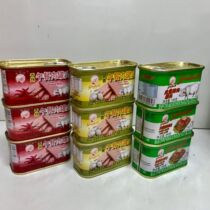 Great Wall Great Wall Ham Canned Pork White Pig Lunch Meat 198gX3 Spicy Garlic Cheese