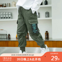 Boys overalls spring and autumn pants 2021 new casual childrens childrens clothing boys handsome fashion trend