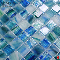 Nordic glass mosaic tile retro bathroom toilet floor tile balcony window sill pool fish pond wall sticker decoration