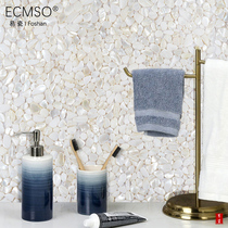 Brief White Natural Pearl Shells Mosaic Wall Brick Toilet Free Stone Floor Tiles Kitchen Background Wall Bathroom