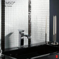 Pure white mosaic Japanese minimalist modern tile bathroom kitchen floor tiles hipster decoration black wall tiles