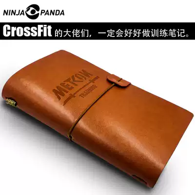 METCON Fitness Training Log CrossFit Exercise Plan Handwritten Retro Simple Leather Surface Changeable Inner Core A6
