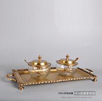 High-end clubhouse villa model room Kitchen seasoning tank Coffee table ornaments India imported sugar tank Salt tank storage tank