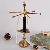 India imported American soft decoration Home decoration Brass jewelry jewelry display creative jewelry rack Necklace rack ornaments
