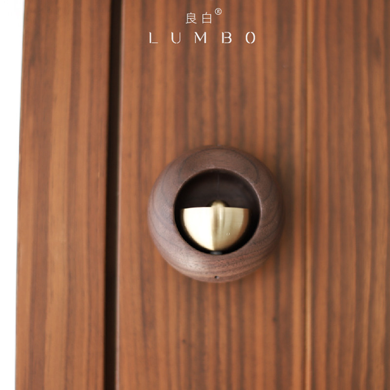 Good white small round egg doorbell pure copper magnetic attraction hanging decoration Wind Suzuki Gift Days Style Open Door Prompt Ring Pendant Bell