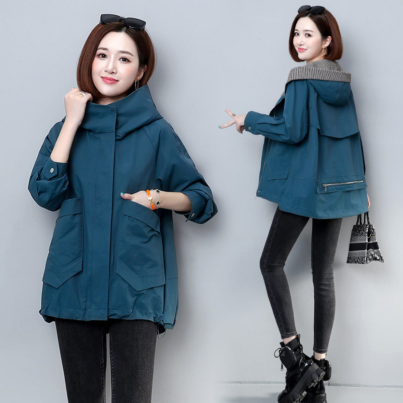 Wind clotheswoman medium long version 2020 spring autumn new large size relaxed casual 100 lap 2 August Little Jacket Woman