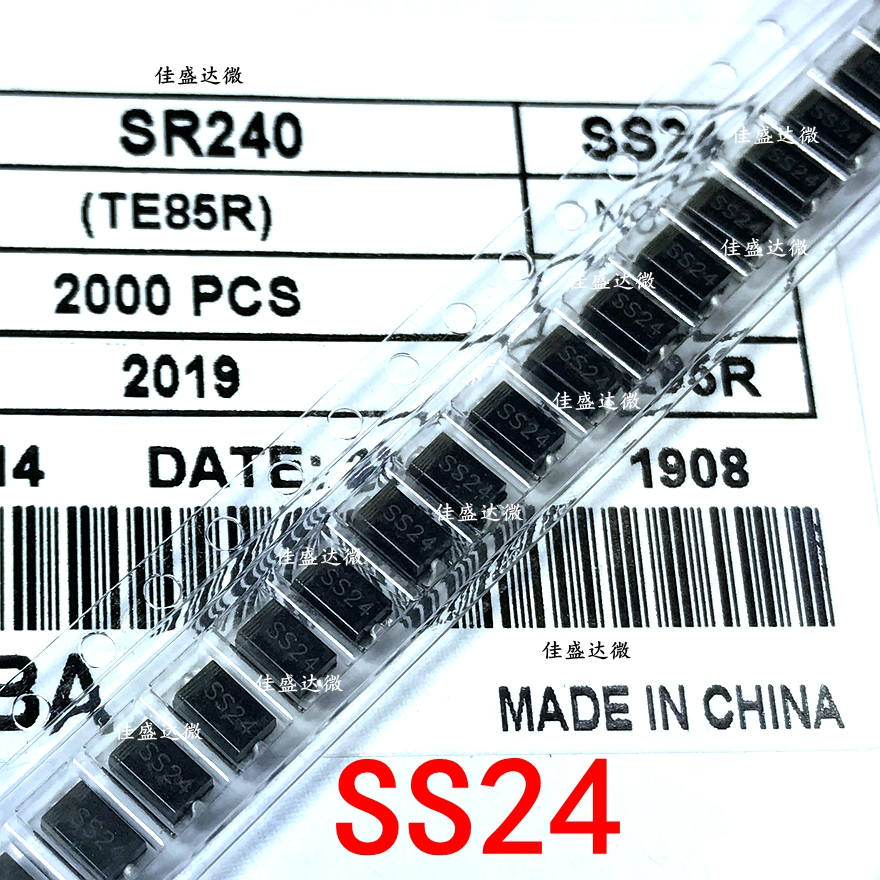 Large Chip Schottky SMD SS24 DO-214AC 2A 40V Diode SMA SR240 SS24A