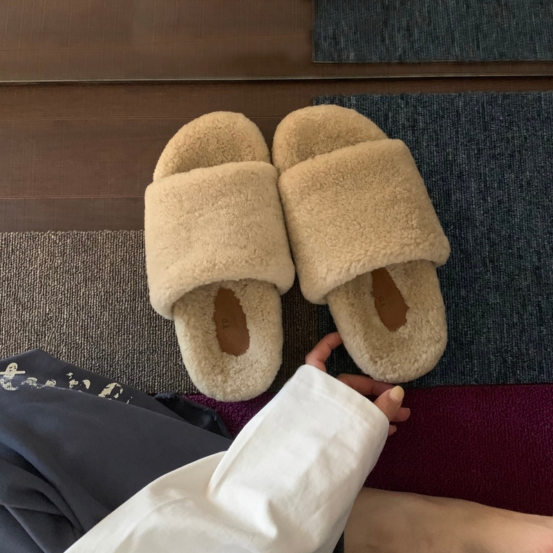 Sangpo Snow Boots 2026 New Style Slip-On Sheep Wool Non-Slip Warm Women's Fur Slippers Thick-Soled Lazy Shoes Sangpo Snow Boots 2026 New Style Slip-On Sheep Wool Non-Slip Warm Women's Fur Slippers Thick-Soled Lazy Shoes
