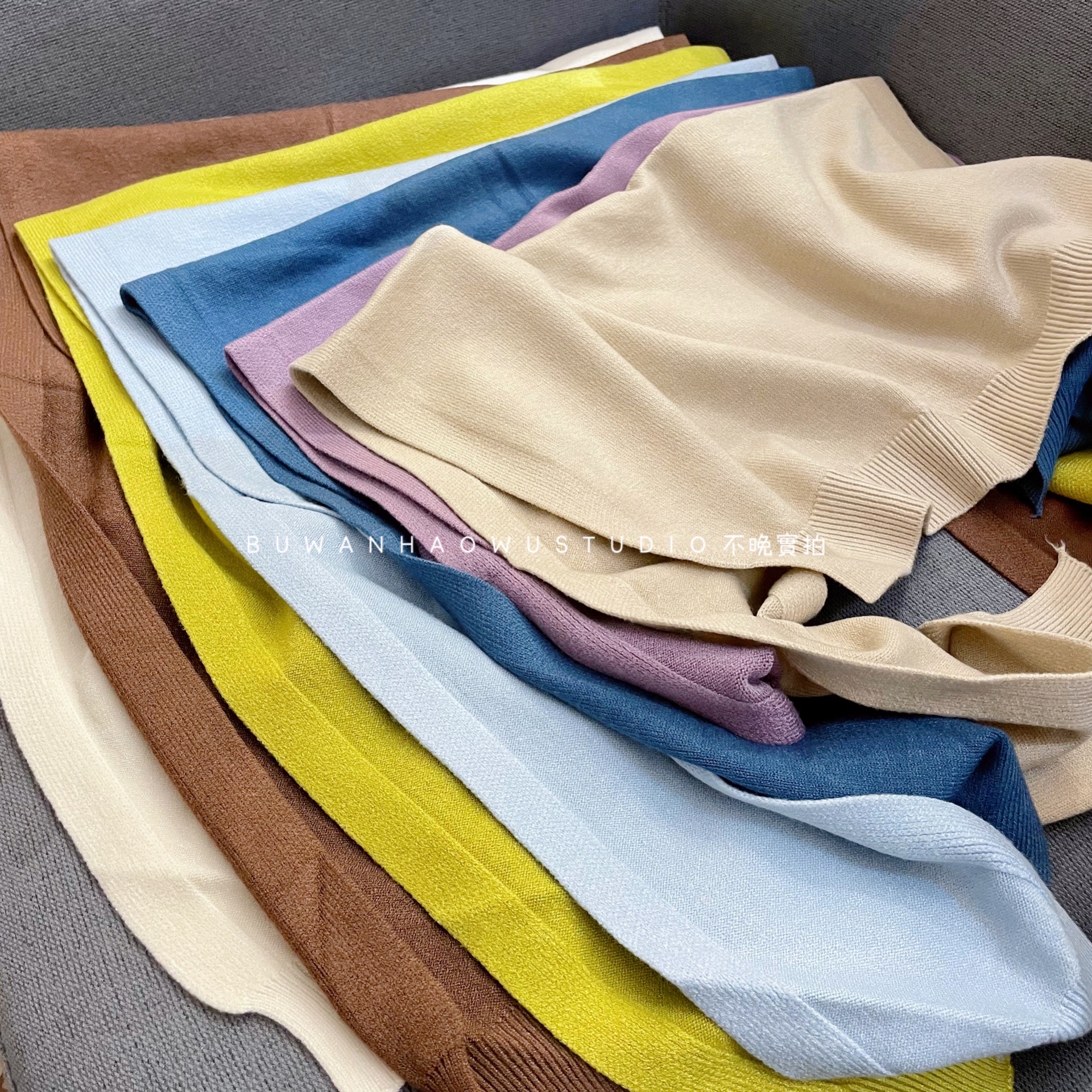 Menopausal advice multi-stock supple softness 100 lap pure color knit cloak cape guard neck scarf (full 2 minus 5)