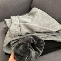 Plus velvet trousers ceiling autumn and winter thin air cotton soft pants closing sports casual pants thickened