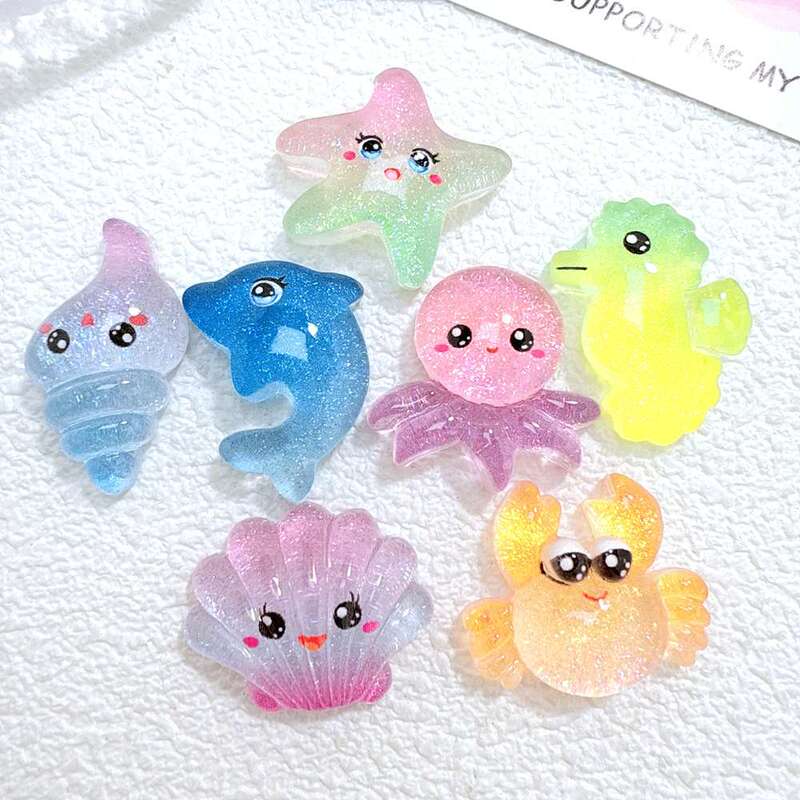 Transparent Sequins Ocean Animals Starfish Crab Shell Pufferfish Clogs Dly Accessories Hairpin Phone Case Resin Transparent Sequins Ocean Animals Starfish Crab Shell Pufferfish Clogs Dly Accessories Hairpin Phone Case Resin
