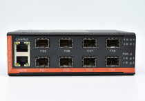 Industrial Gigabit 8 Optical 2 Optical Convergence Switch Redundant Power Supply Wide Temperature Work 56G Backplane Bandwidth