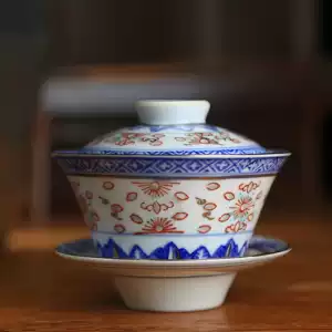 中国陶器 玉銘 染付 新渡 清朝 玩玉 青華磁　茶鐘　5客 中国陶器 玉銘 染付 新渡 清朝 玩玉 青華磁 茶鐘