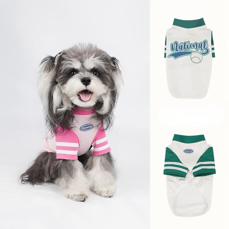 Pet Dog Classic Baseball Sports Vest Spring and Summer Thin Mesh Breathable Cat and Small to Medium-Sized Dog Outdoor Clothing