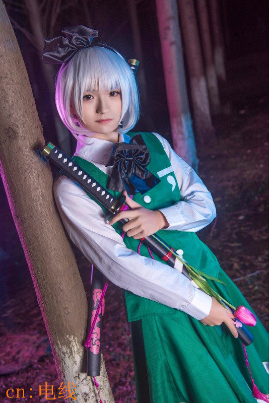 優尚 尚美cos 東方project妖妖夢魂魄妖夢cosplay 服裝 露天拍賣