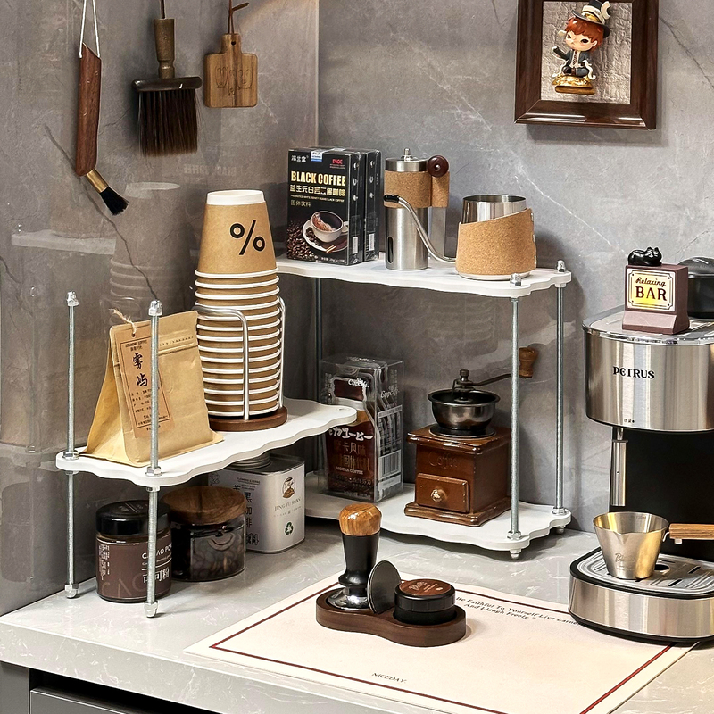 Coffee Corner Corner Shelf Cup Holder High-End Light Luxury Dining Table Countertop Water Cup Holder Coffee Tea Bag Storage Box Coffee Corner Corner Shelf Cup Holder High-End Light Luxury Dining Table Countertop Water Cup Holder Coffee Tea Bag Storage Box