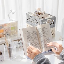 Desktop reading rack can be raised and lowered to adjust student dormitory reading artifact acrylic transparent book stand childrens bookshelf
