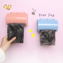 Wall-mounted adhesive garbage bag storage box kitchen plastic bag extraction box storage box dormitory small department store