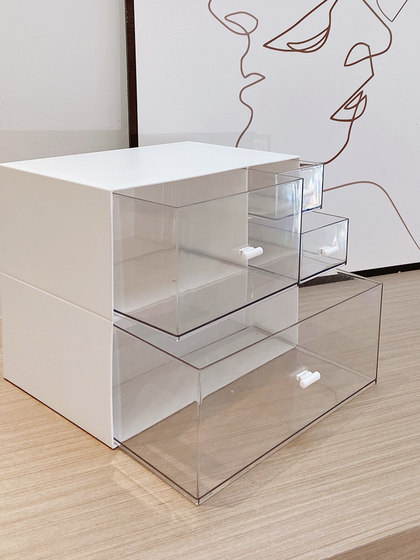 Cosmetic Storage Box Drawer-Type Transparent Dust-Proof Dormitory Essentials Acrylic Facial Mask Lipstick Skin Care Product Storage Rack