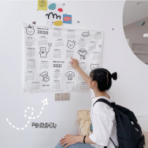 Nordic Ins Wind Minima Day Style Hung Cloth Calendar Background Wall Decoration Mesh Red Background Cloth Photo Dorm Room Renovation