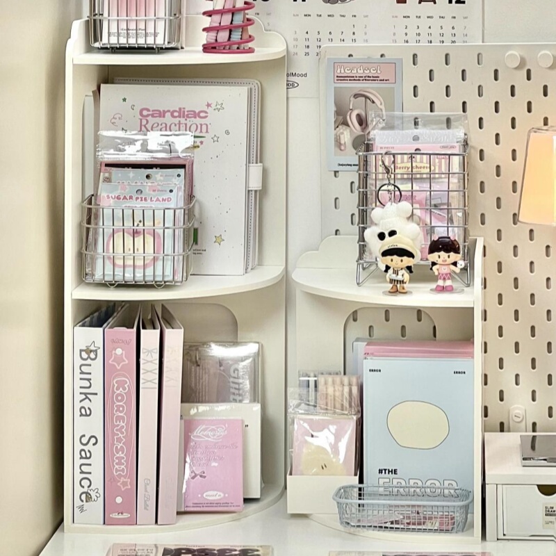 Student Dormitory Desktop Corner Storage Rack, Desk Corner Triangular Storage Rack, Table Corner Storage Magic Tool, Desk Bookshelf