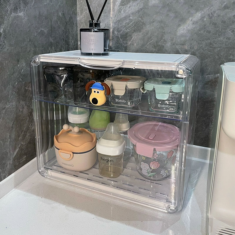 Baby bottle containing box cutlery containing cabinet Baby bowl chopstick shelve Pacifier Brush Drain Rack Cutlery containing box-Taobao