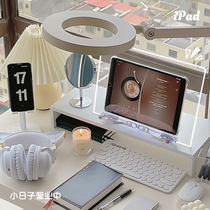 Desktop tablet bracket ipad computer mobile phone universal acrylic transparent student dormitory watching online drama artifact shelf