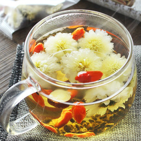Chrysanthemum Semen Cassiae Wolfberry Tea Leaf Tea Fever to reduce liver fire Minmu students Tie deity Sleepy Wake-up Brain Health Combination Flower Tea