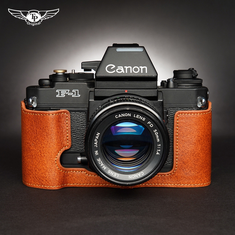 Taiwan Tp Genuine Leather Canon F-1 Camera Bag New F-1 Leather Case Film Camera Protective Case Handmade Cowhide