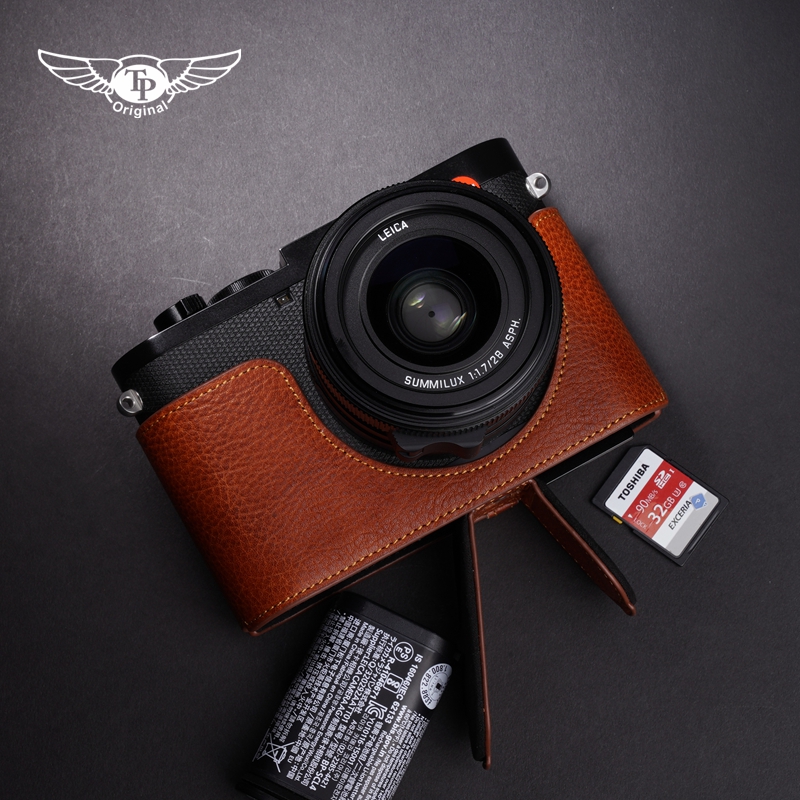 TP original leather Leica Q2 camera bag Leica Q2 holster q2 half set protective cover handle handmade cowhide