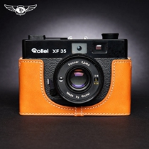 Handmade cow leather Rollei Lulu with XF35 genuine leather sleeve forenda VF135 camera bag film machine protective sleeve