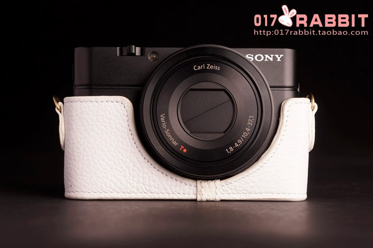 Đài Loan TP da đen thẻ gốc SONY Sony RX100 túi đựng máy ảnh cơ sở RX100 nửa bộ tay cầm bao da - Phụ kiện máy ảnh kỹ thuật số