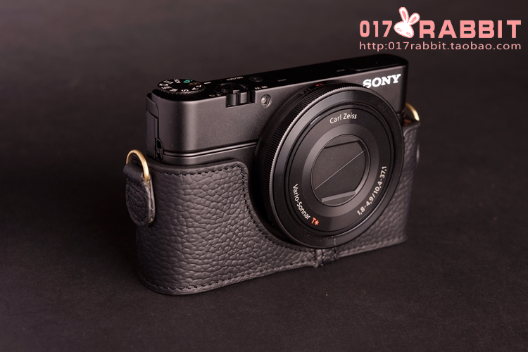Đài Loan TP da đen thẻ gốc SONY Sony RX100 túi đựng máy ảnh cơ sở RX100 nửa bộ tay cầm bao da - Phụ kiện máy ảnh kỹ thuật số túi máy ảnh mirrorless