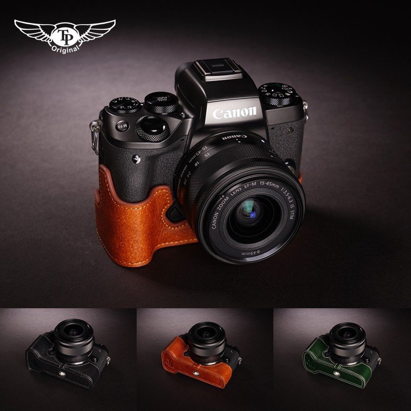 Taiwan TP original Canon M5 Micro SLR Camera camera bag eos m5 Camera holster Real cow leather protective case