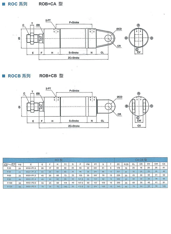 Xi lanh ROB tùy chỉnh 
            xi lanh mini ROA xi lanh thủy lực ROB20/32/40/50X25X30X50X75X100 xi lanh thủy lực điện xi lanh điện thủy lực