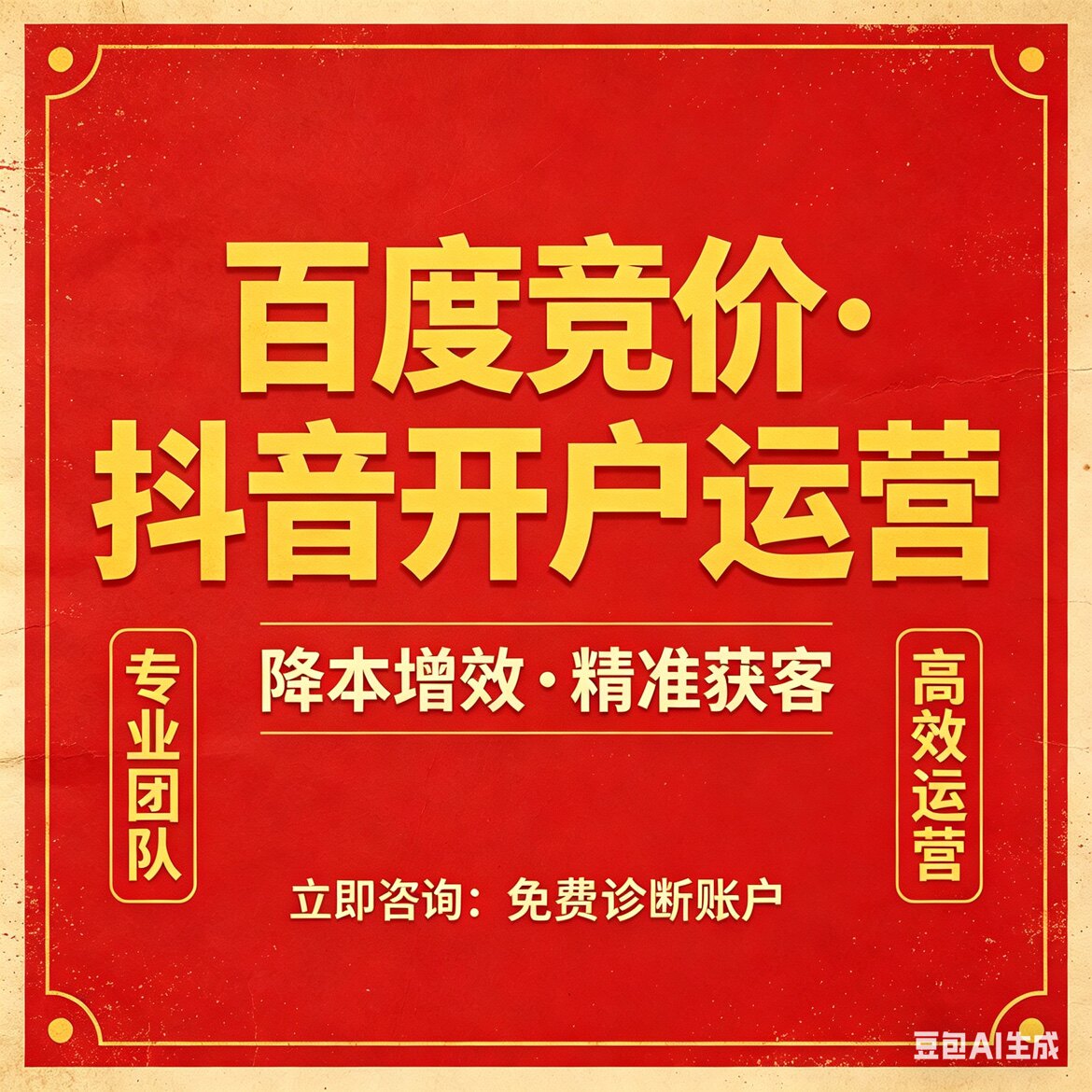 百度竞价抖音开户运营