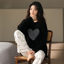 2021 New Pure Cotton Pyjamas Woman Spring Autumn Season Long Sleeve Casual exterior wearing minimalist freshener Home Suits Suit