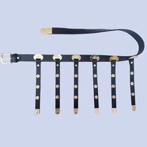 Childrens crotch belt boys matching Tang round neck robe Hanfu belt accessories plain leather belt versatile flying fish suit