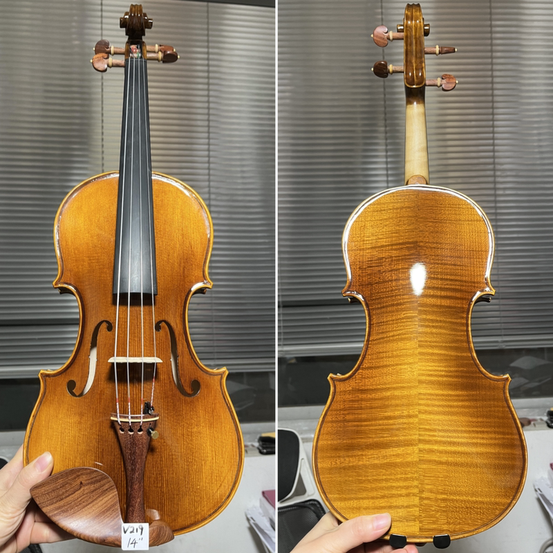 Yiming Musical Instruments 14inch Fully Handmade European Pattern Viola 13inch 12inch Children's Grading Viola