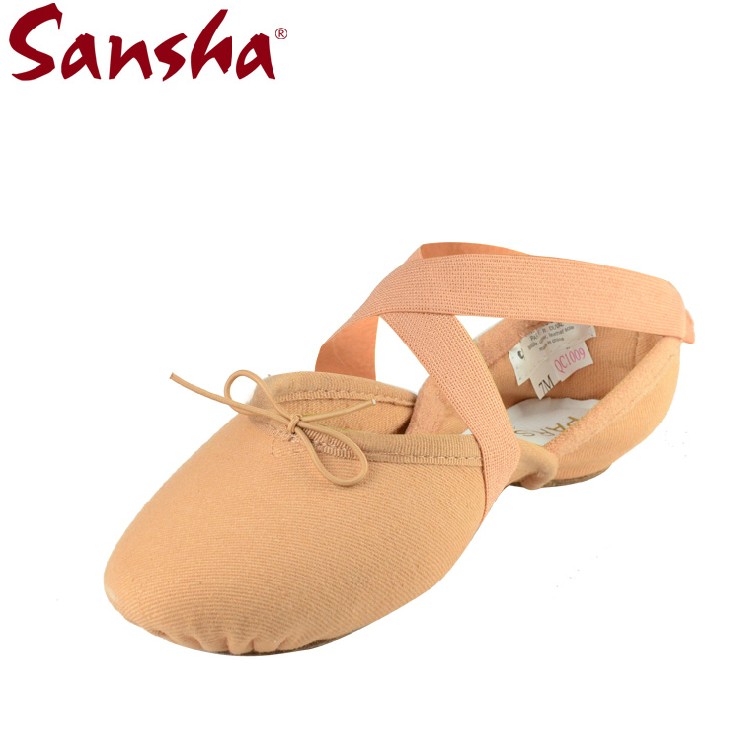 Sansha Sansha Ballet Ballet Shoe Practice Shoes Import Grilled Coke Leather Two Bottoms Cat Paws Soft Shoes Two Wear Soft Bottom Shoes