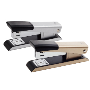 Deli 0341 stapler two nails with stapler 10# 12# metal matte shell