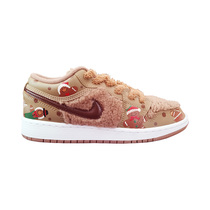 aj1 low Utility gingerbread bear Christmas Valentines Day gift plush teddy bear hand-painted DIY shoes