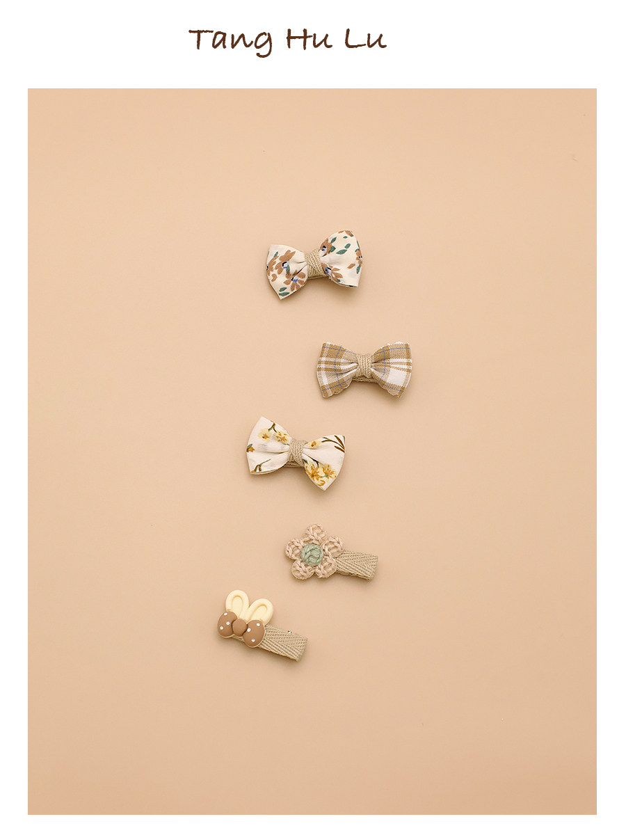Boxed South Korea Baby Hair Clip Cute Princess Kids Girls All Cloth Wrapper Hair Accessories Baby Hair Clips Does Not Hurt Hair Suit — 7