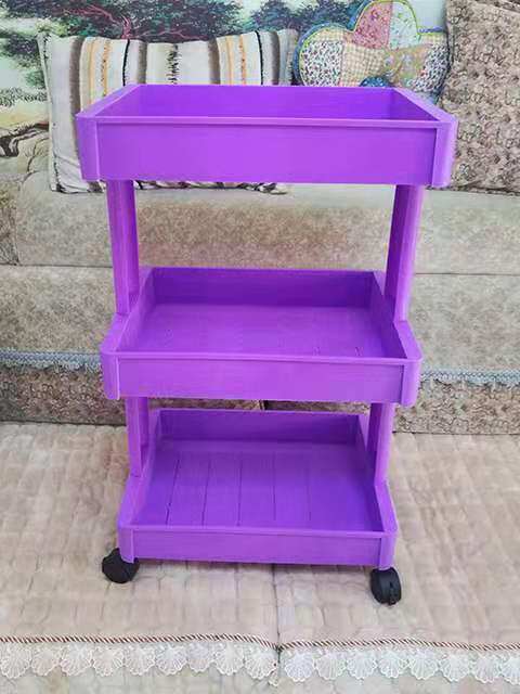 Beauty salon standard nail tattoo tool car purple pink shelf with wheels