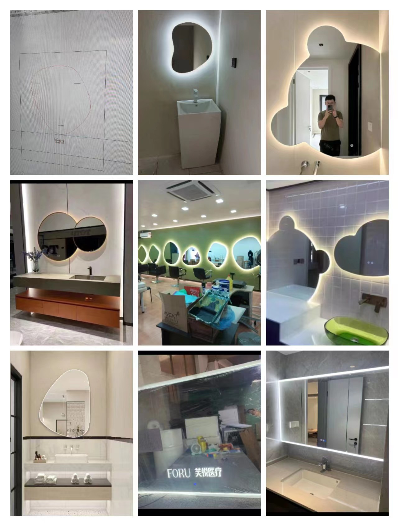 椭圆形LED化妆镜：智能浴室镜的革命，告别雾气烦恼！