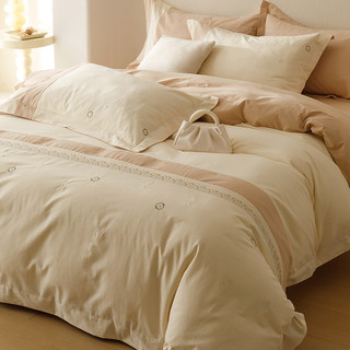 Categoría a juego de cuatro piezas cepillado de algodón engrosado algodón puro sábanas de algodón de fibra larga de alta calidad para invierno, sábanas ajustables, fundas de edredón, ropa de cama 4